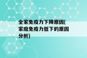 全家免疫力下降原因(家庭免疫力低下的原因分析)