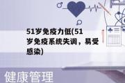 51岁免疫力低(51岁免疫系统失调，易受感染)