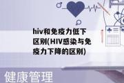 hiv和免疫力低下 区别(HIV感染与免疫力下降的区别)