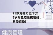 25岁免疫力低下(25岁时免疫系统衰弱，易受感染)