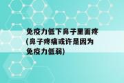 免疫力低下鼻子里面疼(鼻子疼痛或许是因为免疫力低弱)