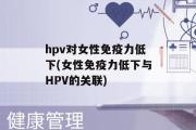 hpv对女性免疫力低下(女性免疫力低下与HPV的关联)