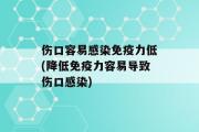 伤口容易感染免疫力低(降低免疫力容易导致伤口感染)