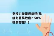 免疫力差是癌症吗(免疫力差易致癌？50%机会存在！)