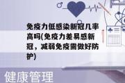 免疫力低感染新冠几率高吗(免疫力差易感新冠，减弱免疫需做好防护)