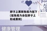 脖子上黑斑免疫力低下(低免疫力会在脖子上形成黑斑)