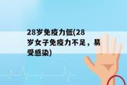 28岁免疫力低(28岁女子免疫力不足，易受感染)