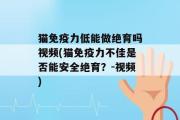 猫免疫力低能做绝育吗视频(猫免疫力不佳是否能安全绝育？-视频)