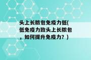 头上长脓包免疫力低(低免疫力致头上长脓包，如何提升免疫力？)