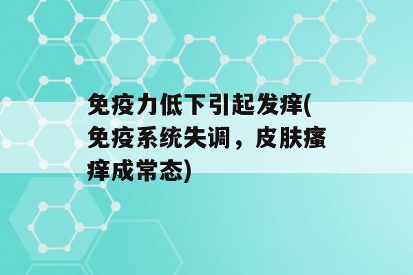 力低下引起发痒(系统失调，成常态)