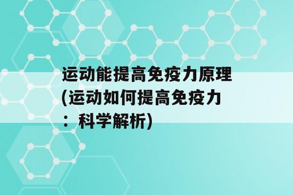 运动能提高力原理(运动如何提高力：科学解析)